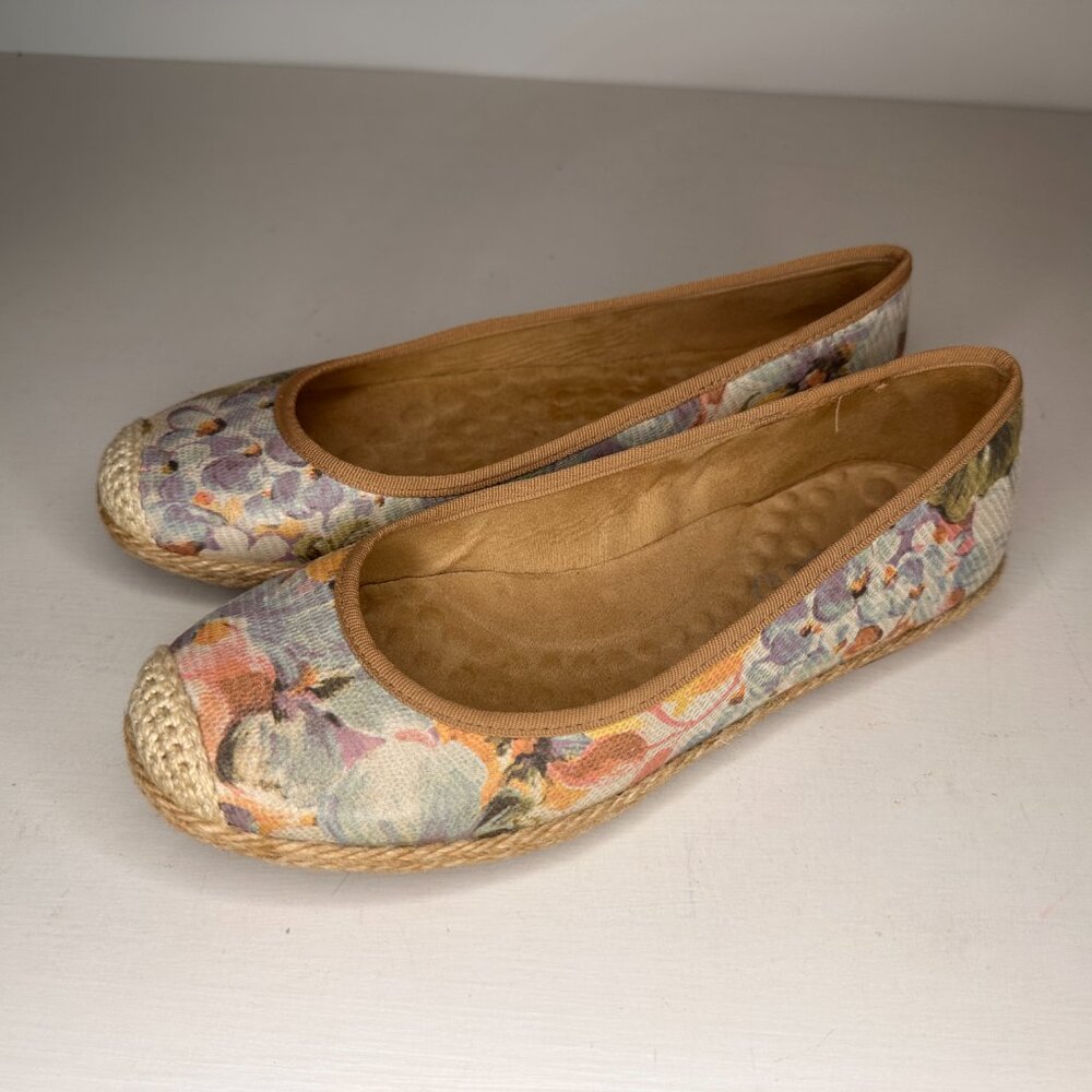 Madewell Macee Floral Print Espadrille Flats Women Size 7 M